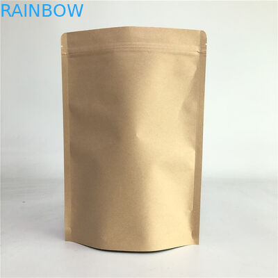Stock Kraft Paper Bag 250g 500g Coffee Packaging Bag Stand Up Paper Bag For Coffe Tea Food Nut Snack