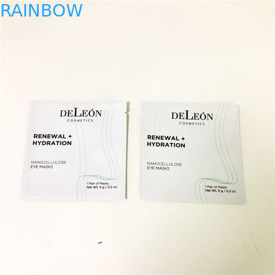 Flat White Mask Bag Customzed Cosmetic Sample Small Sachet Sample Cream Packaging Bag