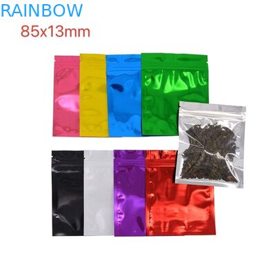 Cosmetic Product Skin Care Cream Packaging Small Sachet Current Size Flat Transparent Shinny Bag Pink Red Rainbow Bag