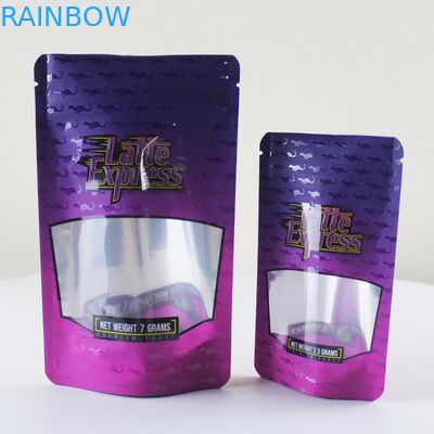 Gravure Printing CBD Cannabis Mylar  Bags With Windows