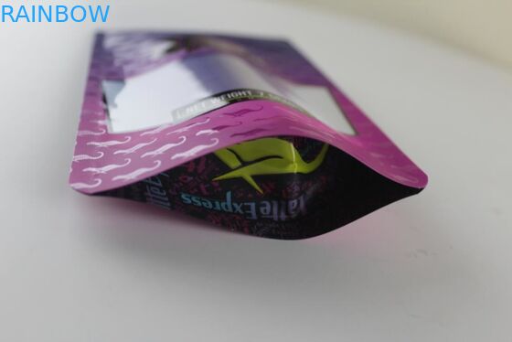 Gravure Printing CBD Cannabis Mylar  Bags With Windows