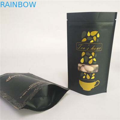 Resealable Zipper 250G 500G 80gsm PMS Color Kraft Paper Bags