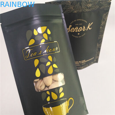 Resealable Zipper 250G 500G 80gsm PMS Color Kraft Paper Bags