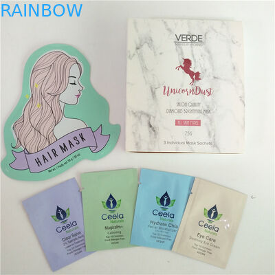 5ml 30ml Hair Mask Packaging Bag Mini Eye Cream Pouch Skincare Sample Sachet With Paper Display Box