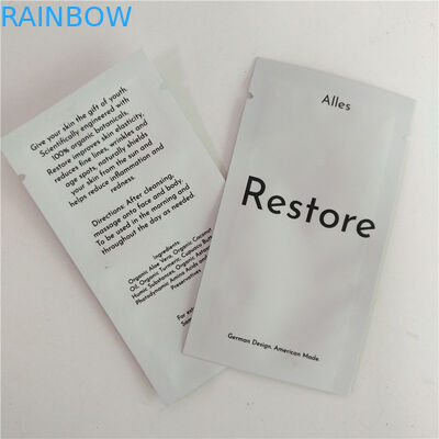 Three Side Seal MOPP Mylar Foil Cosmetic Packaging Bag