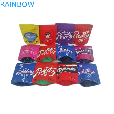 Ready To Ship Smell Proof 3.5g Pouch Foil Zipper Soft Touch Edible Resealable Cannabis Flower Packaging Mylar Bag