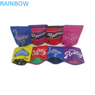 Ready To Ship Smell Proof 3.5g Pouch Foil Zipper Soft Touch Edible Resealable Cannabis Flower Packaging Mylar Bag