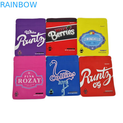 Soft Touch 3.5g Foil  Plastic Bags Smell Proof Matte 3.5g 7g Cannabies Cookies Jefe Packaging Mylar Bag Custom