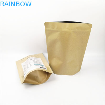Kraft Paper Stand Up CYMK 6oz 8oz Snack Bag Packaging
