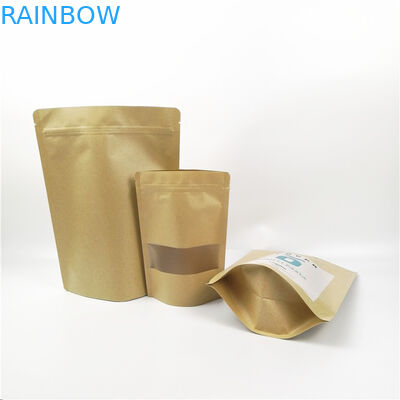 Kraft Paper Stand Up CYMK 6oz 8oz Snack Bag Packaging