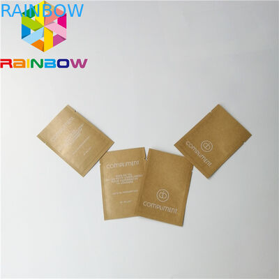 Custom Logo Heat Seal Laminated Foil Three Side Heat Seal Flat Pouch Cosmetic Samples Packaging Smell Proof Sachet Bags