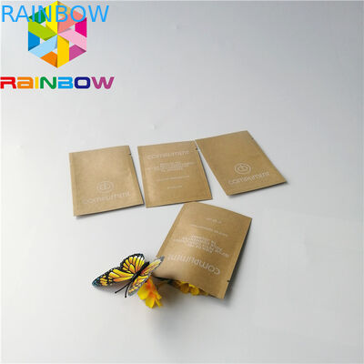 Custom Logo Heat Seal Laminated Foil Three Side Heat Seal Flat Pouch Cosmetic Samples Packaging Smell Proof Sachet Bags