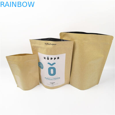 100g 250g Coffee Powder CYMK VMPET Kraft Paper Zipper Bag