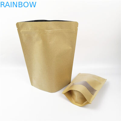 100g 250g Coffee Powder CYMK VMPET Kraft Paper Zipper Bag