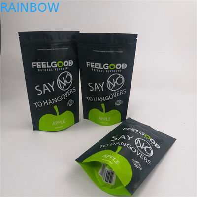 Snacks Food Mylar 110mic Zipper Standing Pouches Customized Logo