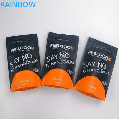 Snack Mylar 120mic Zipper Standing Pouches 20*15*8cm For Food