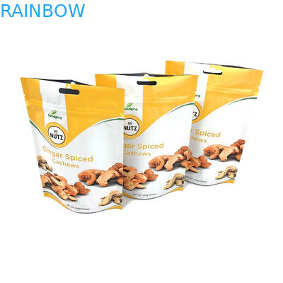   Custom printed plastic product bags biodegradable stand up mylar zip lock snack nut packaging bag