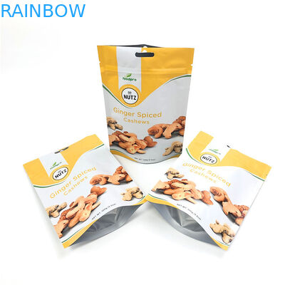   Custom printed plastic product bags biodegradable stand up mylar zip lock snack nut packaging bag