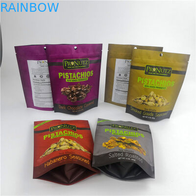 Custom logo laminated heat sealing vacuum packing bags for nuts packaging