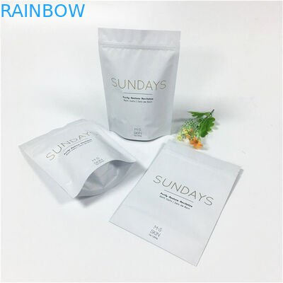 Gravure Printing CMYK Color Plastic Zipper Pouch For Bath Salts