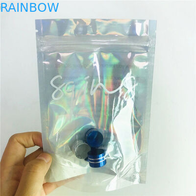 CMYK Color Gravure Printing Cosmetic Holographic Bags