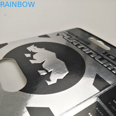 Glossy Surface 9x12cm Rhino Capsule Blister Paper Cards