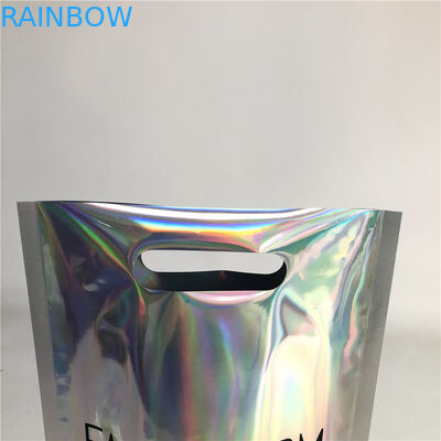 Smell Proof Stand Up Zipper Hologram Colorful Cosmetic Kit Beauty Packaging Bag