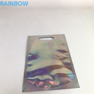 Smell Proof Stand Up Zipper Hologram Colorful Cosmetic Kit Beauty Packaging Bag