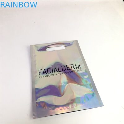 Smell Proof Stand Up Zipper Hologram Colorful Cosmetic Kit Beauty Packaging Bag
