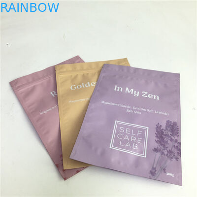 SGS Laminated OPP Stand Up Foil Bag For Bath Salt