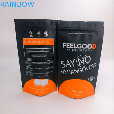 factory price 200g powder plastic product packaging bags vacuum stand up barrier pouches with zipper