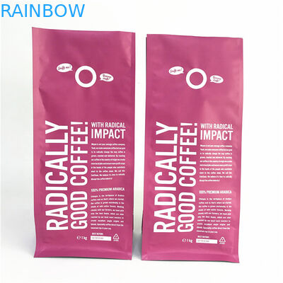 Aluminum Foil VMPET BPA free Side Gusset Bags 400ml With Valve