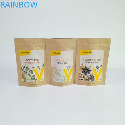 Stand Up Coffee Packaging Bags Kraft Paper Bags with Zipper