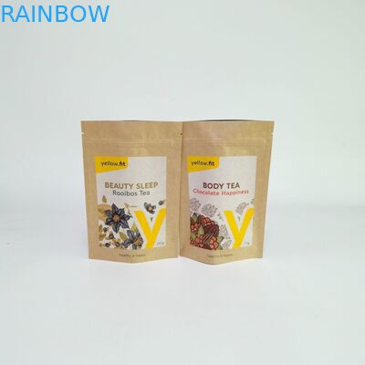 Stand Up Coffee Packaging Bags Kraft Paper Bags with Zipper