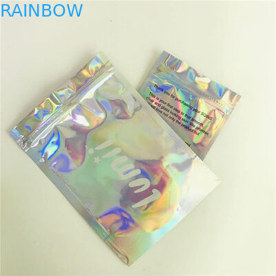 Custom Accept Holographic Cosmetic Packaging Bag Mylar Bags for Jewelry Packaging