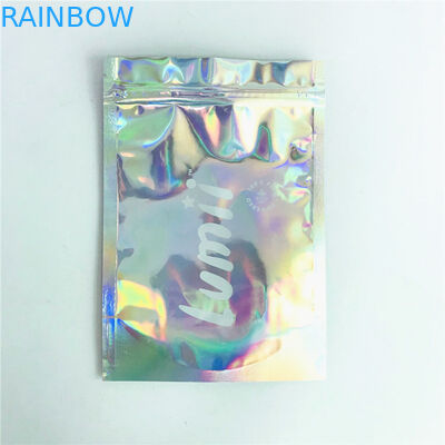 Custom Accept Holographic Cosmetic Packaging Bag Mylar Bags for Jewelry Packaging
