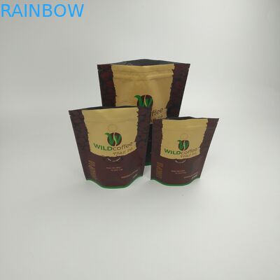Stand Up Food Grade Biodegradable Coffee Packaging Bags Custom Printed Packaging Aluminium Foil Tea Pouches