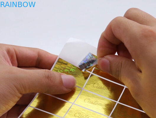Holographic 60mic Decorative Sticker Adhesive Labels UV CYMK