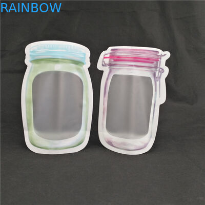 Customized Reusable Special Shaped Stand up Plastic Pouch For Food Juice Milk Jelly Liquid