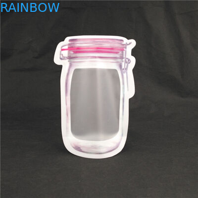 Special Shaped Printing Logo Food Grade Juice Milk Jelly Liquid Stand up Bottle Shape Sachets