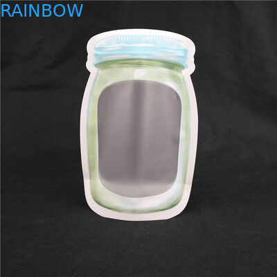 Special Shaped Printing Logo Food Grade Juice Milk Jelly Liquid Stand up Bottle Shape Sachets