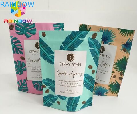 Custom Accepted Matte Aluminum Foil Bath Salts Bags Body Scrub Packaging Mylar Bags