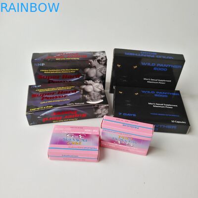 Custom Logo Recycled Cosmetic Contact Lenses Packaging Paper Box Glossy Pills Eyelash Rectangular Makeup Packing Paper B