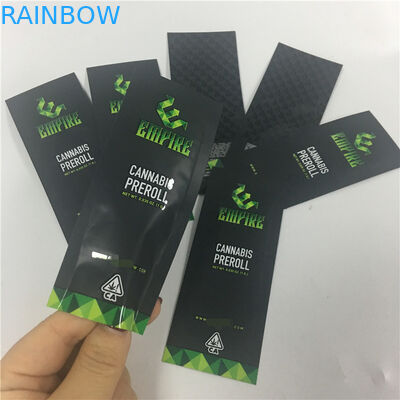 Digital Printing Preroll Glossy Packaging Mylar Bags Customized Aluminum Foil Smell Proof  Cigar Joint Packaging