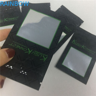 UV print KUSH PE Prevent children from opening tobacco bags with window