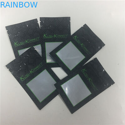 UV print KUSH PE Prevent children from opening tobacco bags with window