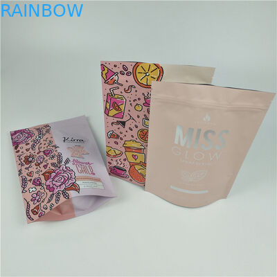 Custom Print Food Grade Stand Up  Pouches Bath Salt Packaging Bag With Zipper