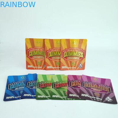 Digital Printing Three Side Sealed Pouches Customized Flat Bags with Zipper