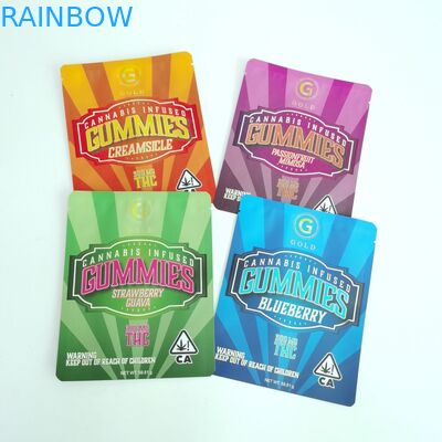 Digital Printing Three Side Sealed Pouches Customized Flat Bags with Zipper