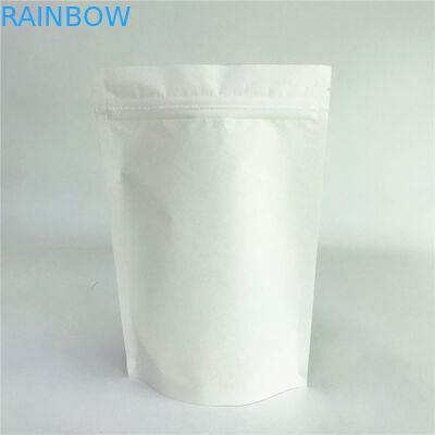 Digital Printing White Kraft Paper Biodegradable Bags with Zipper